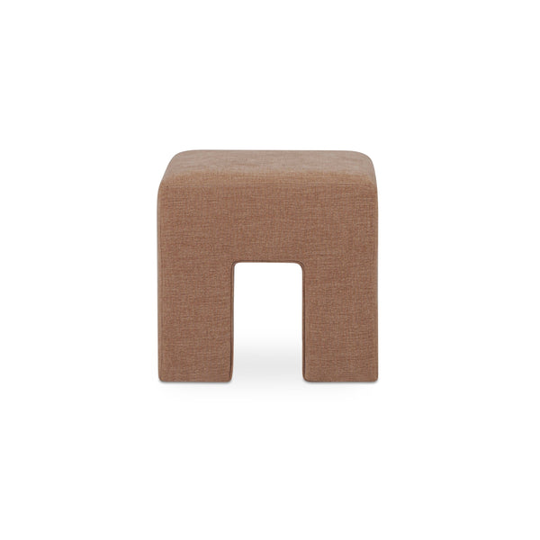 Aidy Washed Pink Linen Stool