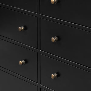 Belmont 8 Drawer Metal Dresser In Black