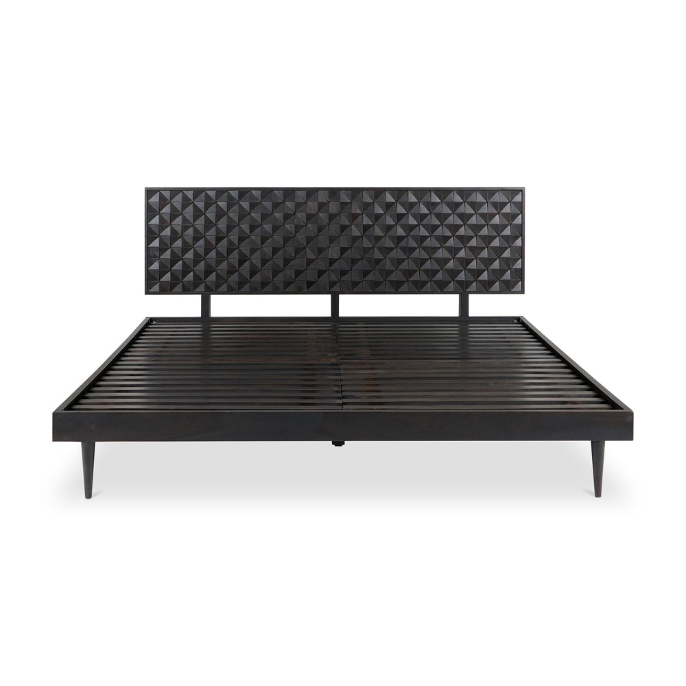 Moe's Pablo Queen Bed in Black Sheesham Wood