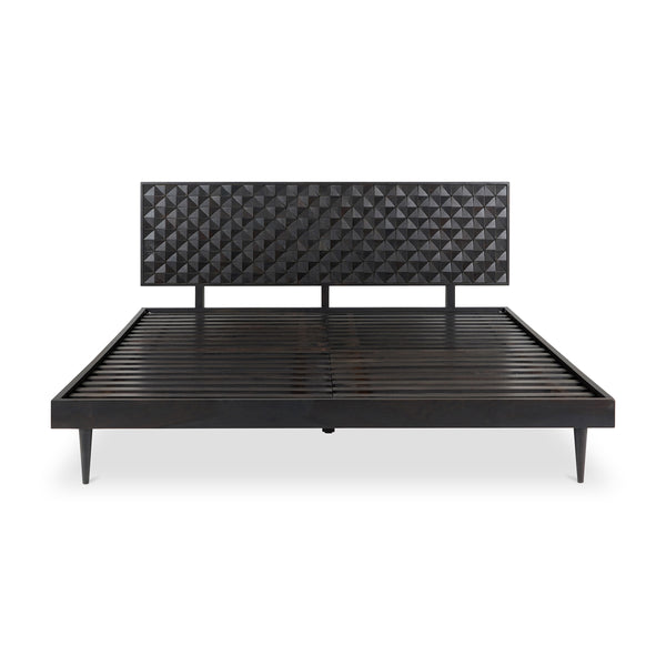 Moe's Pablo Queen Bed in Black Sheesham Wood