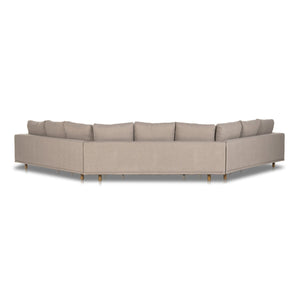 Dom 3 Pc Sectional-Large Wedge In Portland Cobblestone-Distressed Sienna