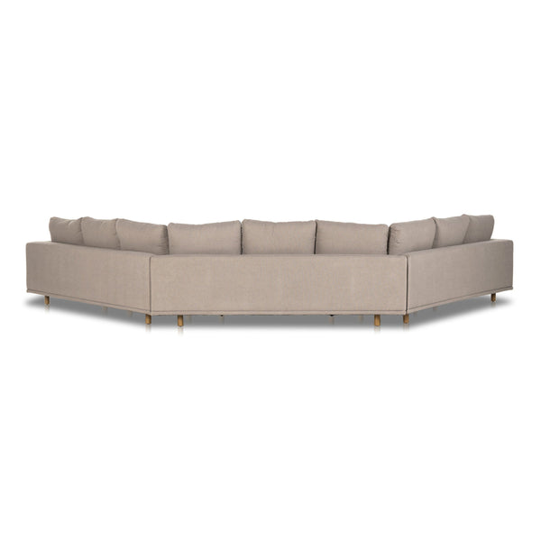 Dom 3 Pc Sectional-Large Wedge In Portland Cobblestone-Distressed Sienna