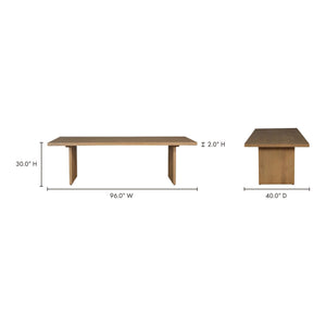 Koshi Sandblasted Amber Oak Dining Table