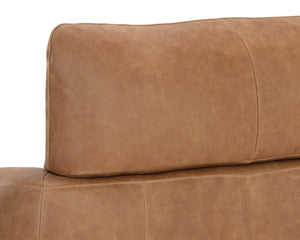 PAGET GLIDER LOUNGE CHAIR - CAMEL LEATHER