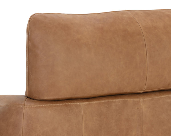 PAGET GLIDER LOUNGE CHAIR - CAMEL LEATHER