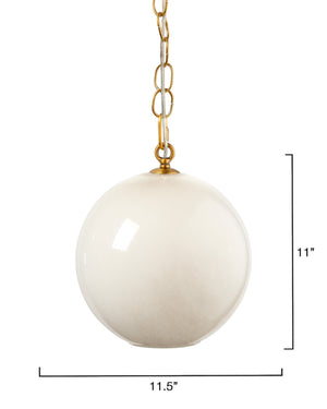 Camber 1-Light Blown Glass Pendant, Taupe