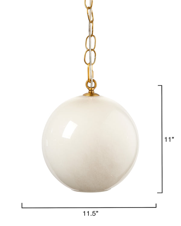 Camber 1-Light Blown Glass Pendant, Taupe