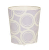OVAL WASTEBASEKT LAVENDAR AND CREAM BUBBLE DESIGN