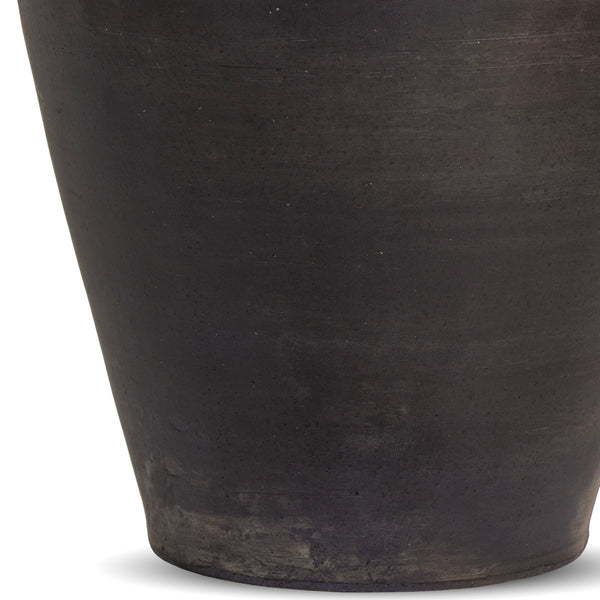 Kyland Vase In Aged Black Terracotta