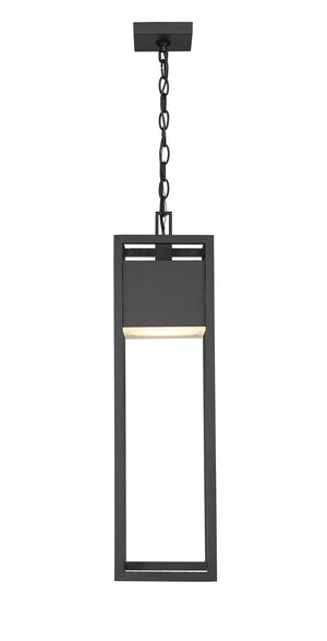 Barwick 1 Light Outdoor Chain Mount Ceiling Fixture in Black Finish