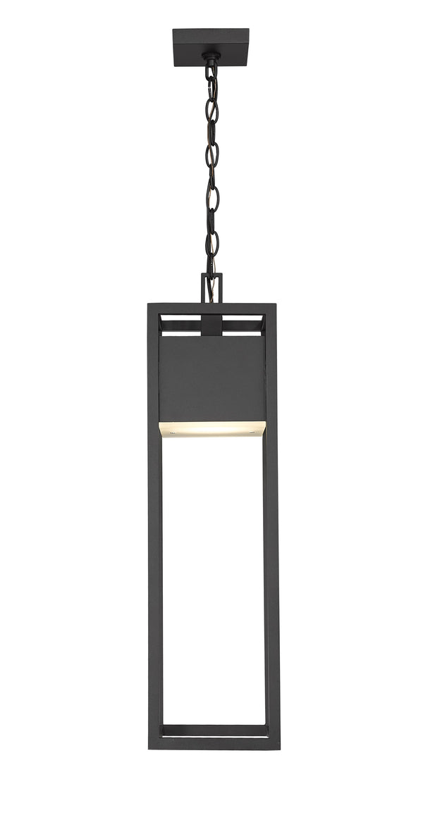 Barwick 1 Light Outdoor Chain Mount Ceiling Fixture in Black Finish