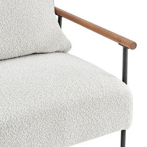 Quinton Fabric Accent Arm Chair In Boucle Beige