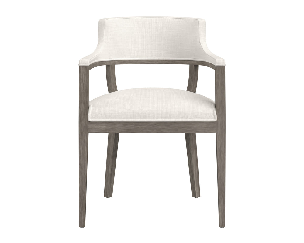 BRYLEA DINING ARMCHAIR - ASH GREY - LINOSO IVORY