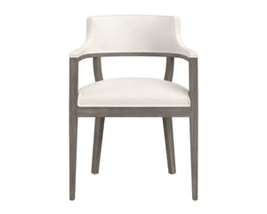 BRYLEA DINING ARMCHAIR - ASH GREY - LINOSO IVORY