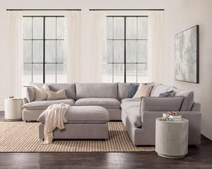 Caplan 6-Piece Modular Sectional w/ Ottoman, Elite-Gray