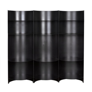 Fassbender Industrial Steel Bookcase Trio in Matte Black