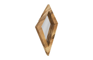 Diamond Chamcha Wood Mirror, Large, Natural