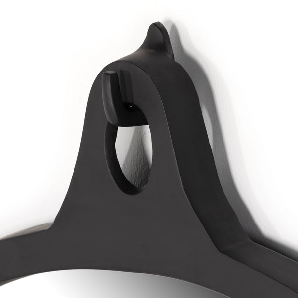Hyde Round Mirror In Black Aluminum