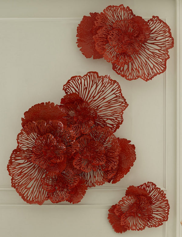 Flower Wall Art, Coral, Small