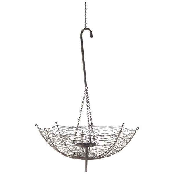 Rihanna III Large Black Metal Umbrella Candle Holder Lantern