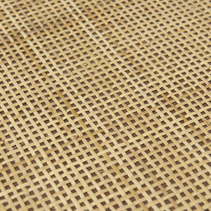 Silas Cane and Medium Brown Wood Rectangular Tray