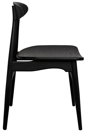 Surf Chair in Charcoal Black Sungkai/Mindi Wood