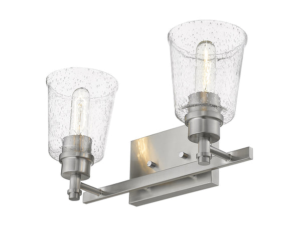 Bohin 2 Light Vanity in Brushed Nickel  Finish