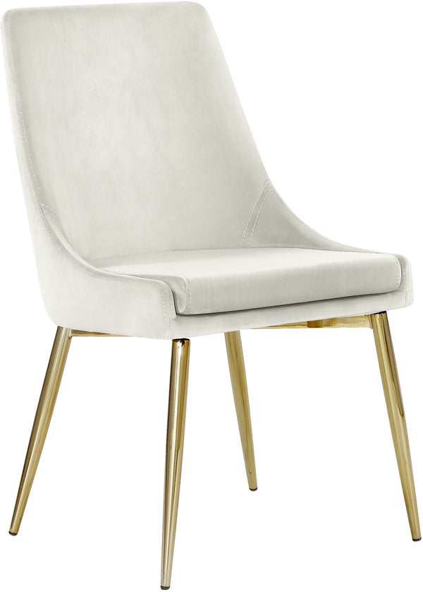 Lynette Dining Chair In Cream Velvet