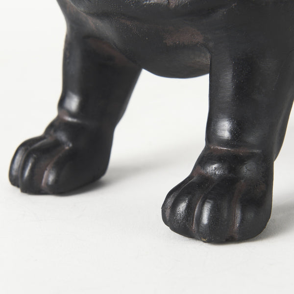 Hugo 5L x 13W Black Resin Bulldog