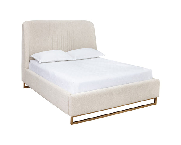 NEVIN BED - QUEEN - DOVE CREAM