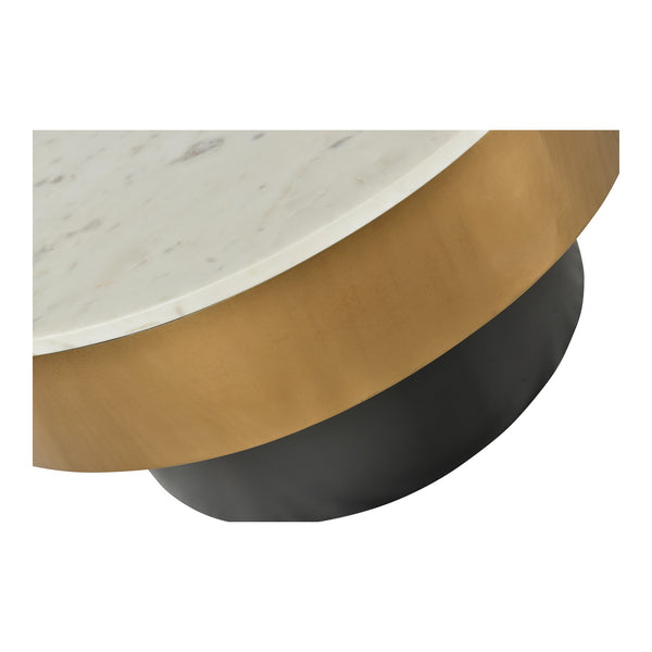 Moe's Dado Coffee Table with Gold Rim & Marble Top