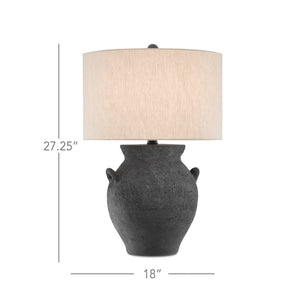 Anza Table Lamp In Black Ash & Satin Black