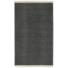 Indoor/Outdoor Augusta Rug - Charcoal 5'x8' with Fringed Ends
