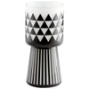 Medium Vector Vase in Black and White