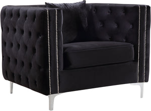 Stuart Chair In Black Velvet