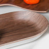 Wood Oblong Tray with White Bottom