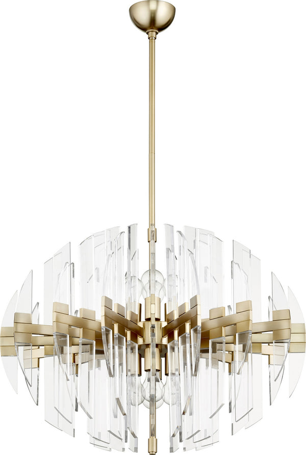 Zion 30" 8Lt Oval In Aged Brass