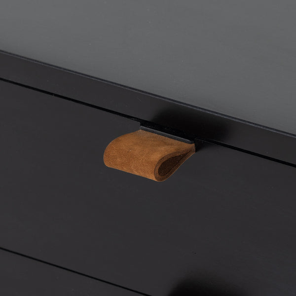 Trey Large Nightstand In Black Wash Poplar