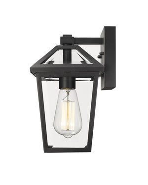 Talbot 1 Light Outdoor Wall Sconce in Black Finish