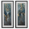 Glimmering Agate Abstract Prints, S/2