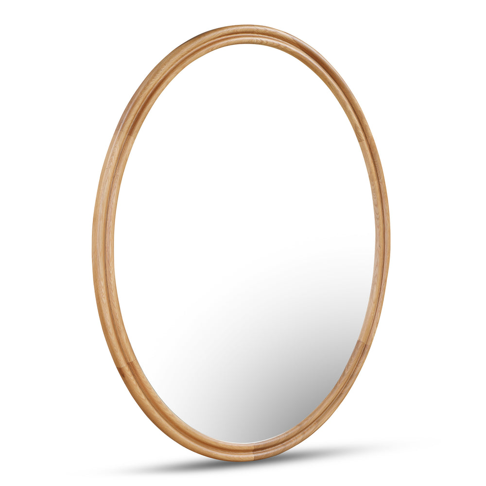 Moe's Alcott Oval Mirror in Oak Finish