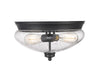 Amon 2 Light Flush Mount in Matte Black Finish