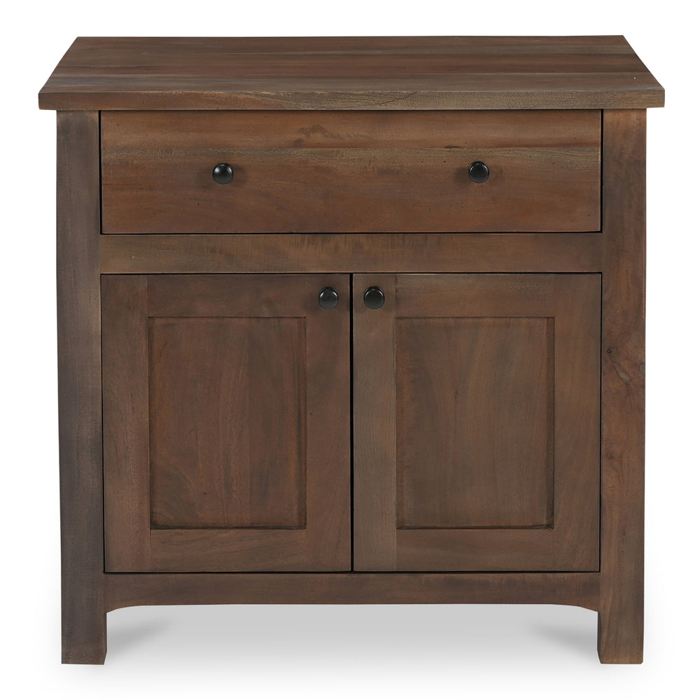 Moe's Gene Charging Nightstand in Dark Brown