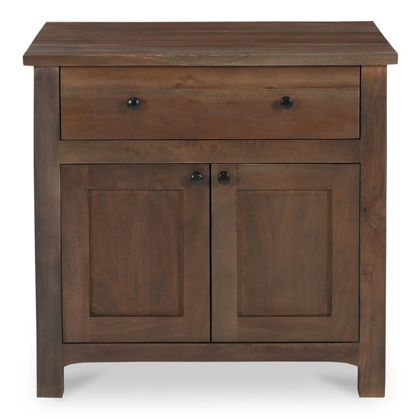 Moe's Gene Charging Nightstand in Dark Brown