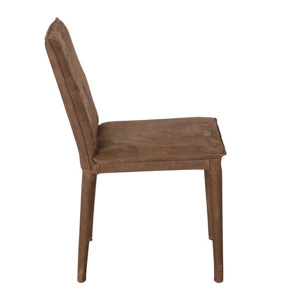 Newton Dining Chair, Brown Leather