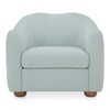 Moe's Bria Accent Chair Light Blue with Brown Feet