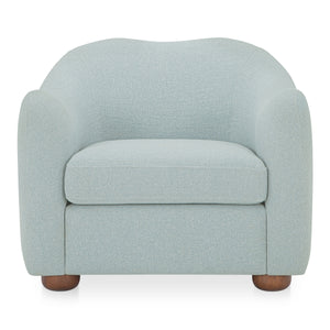 Moe's Bria Accent Chair Light Blue with Brown Feet