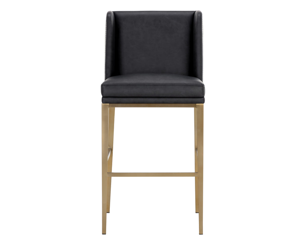 JOPLIN BARSTOOL - CANTINA BLACK / VERA WHITE PEPPER