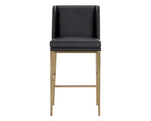 JOPLIN BARSTOOL - CANTINA BLACK / VERA WHITE PEPPER