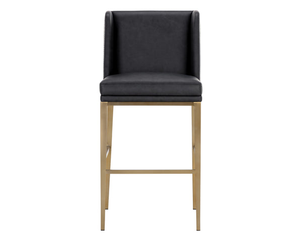 JOPLIN BARSTOOL - CANTINA BLACK / VERA WHITE PEPPER